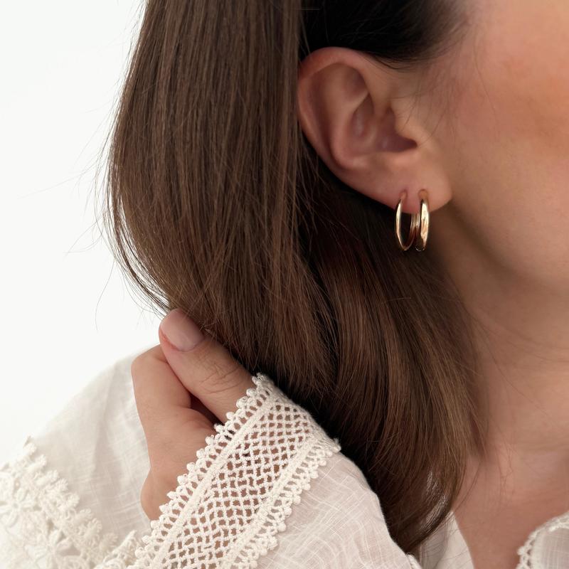 Pendientes maxi aros “Zoé” bañados en oro-Pendientes-instants-plaisirs-Instants Plaisirs | Joyas
