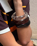 Brazalete asimétrico transparente