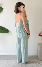 Conjunto con Volantes Avalon - Verde Agua