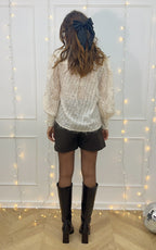 Camisa De Lentejuelas All Eyes On You - Crudo