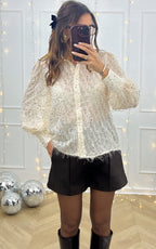 Camisa De Lentejuelas All Eyes On You - Crudo