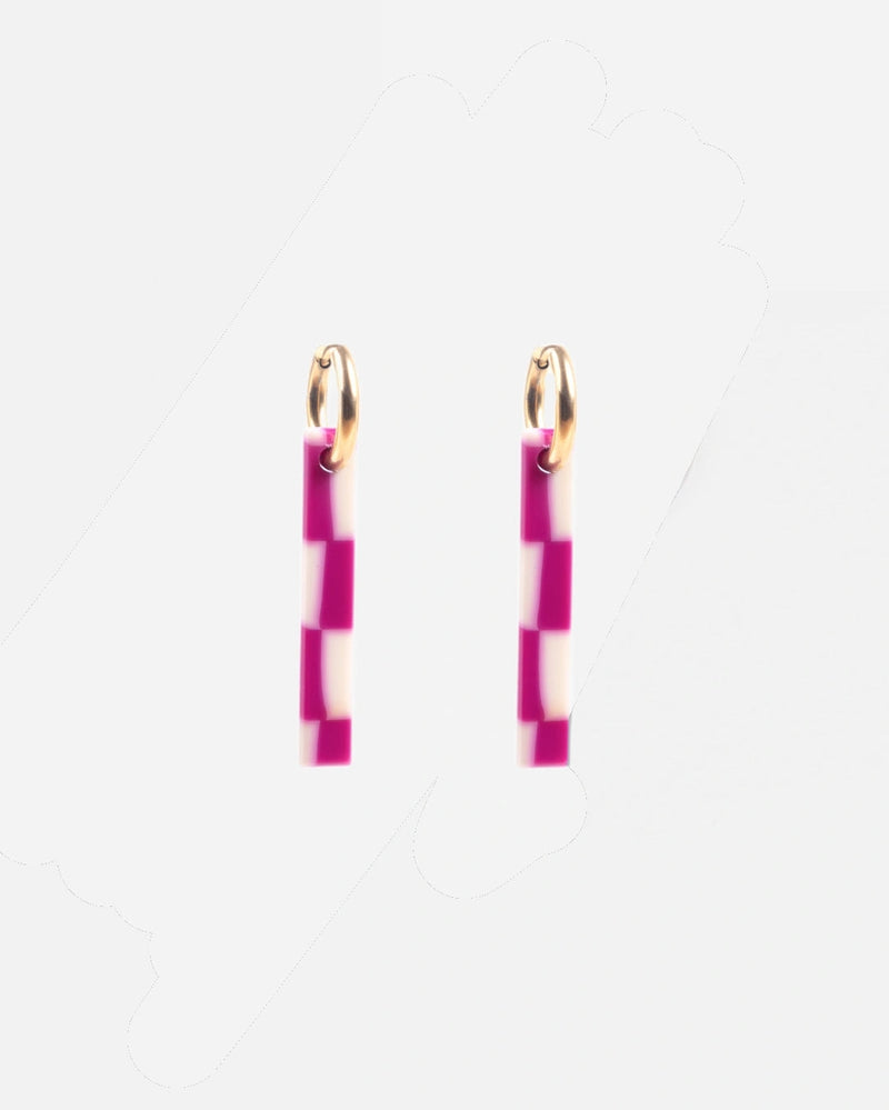 Boucles D'Oreilles Tsukiji - Carreaux