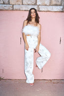 Jeans Lara - Paisley Blanc
