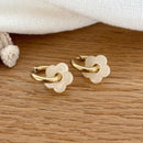 Créoles "Mini Flora" Beige Acier