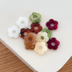“Mini Flora” acetate flowers-Earrings-instants-plaisirs-White-Instants Plaisirs | Jewelry
