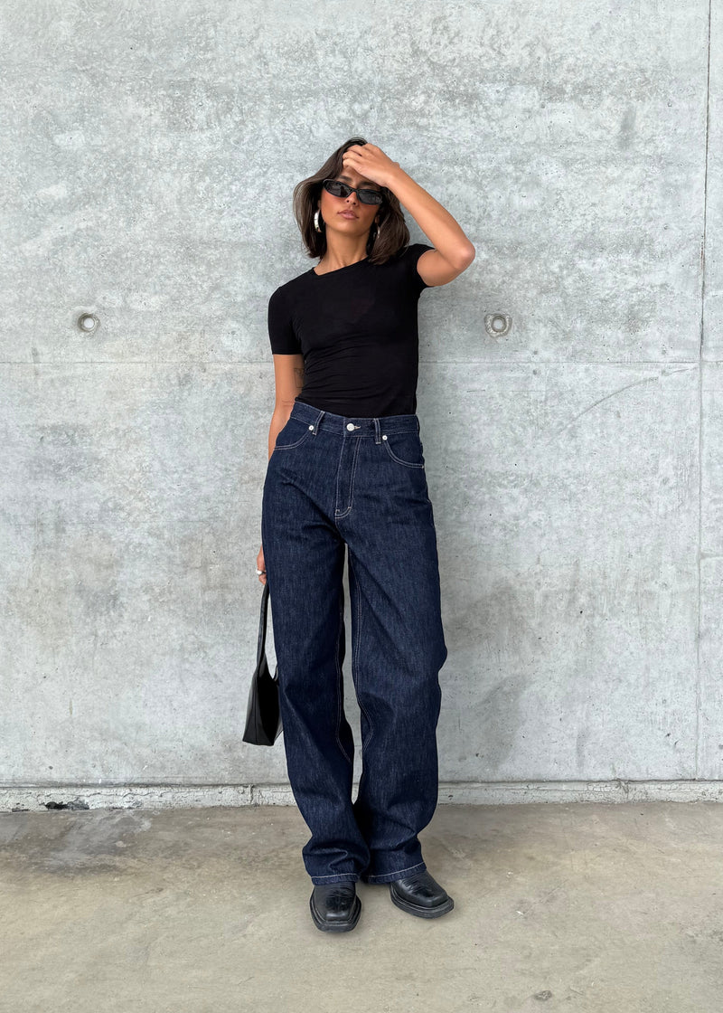 Jean Knox Relaxed Straight - Dark Wash