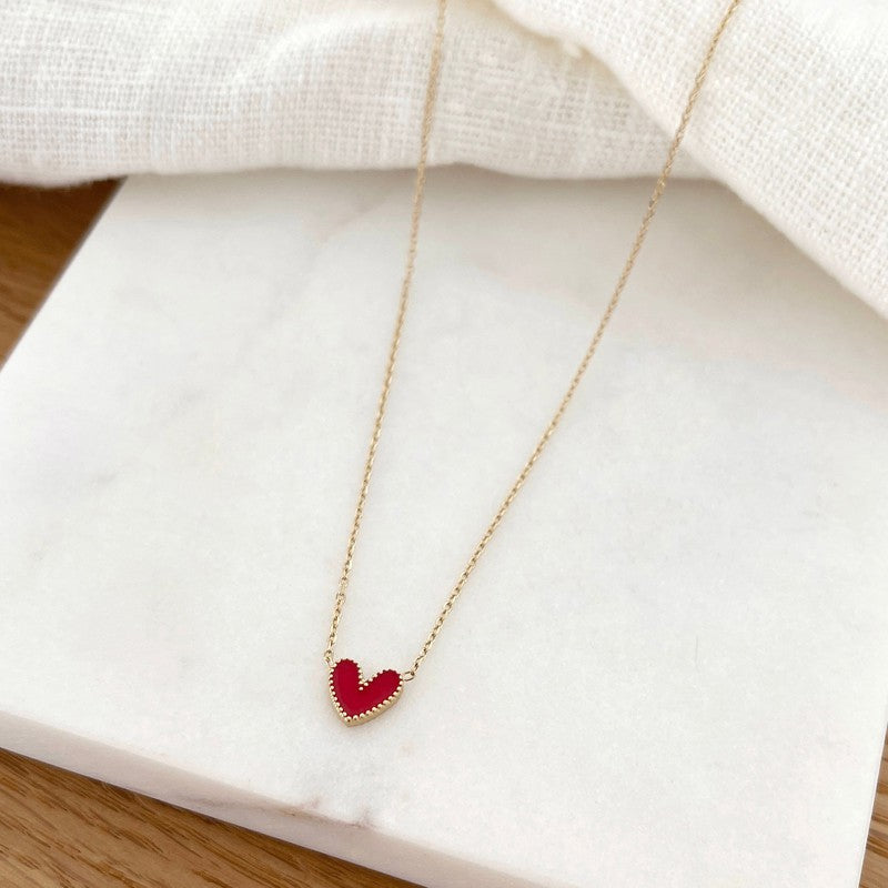 Collar “Louka” de acero rojo-Collares-Instants Plaisirs • Joyas-Instants Plaisirs | Joyas
