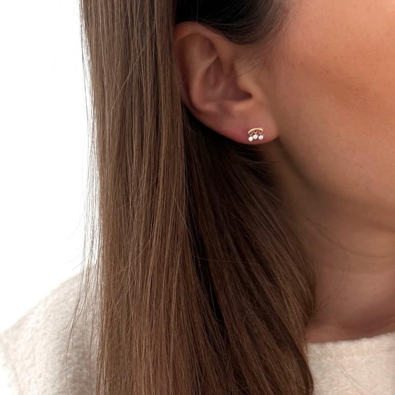 Piercing Oreille "Sao" Plaqué Or