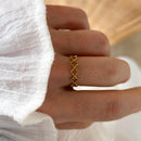 Anillo acero “Trébol”-Anillos-instants-placer-Ajustable-Instants Plaisirs | Joyas