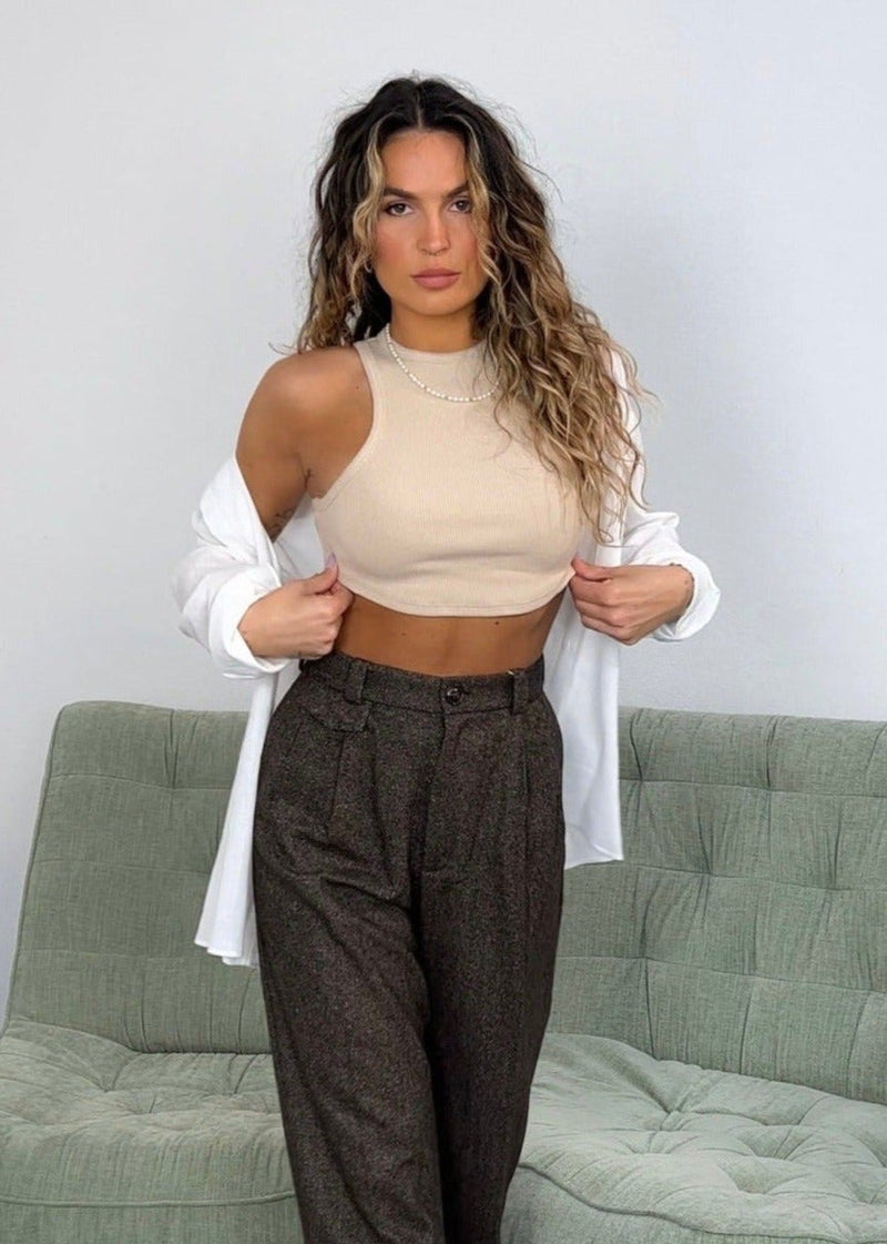 Débardeur Ribbed - Beige