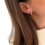 Pendientes Aros “Stelo” Acero Dorado