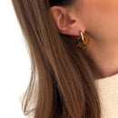 Créoles "Stelo" Acier Doré