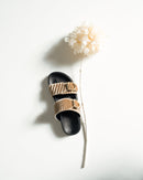 Double Buckle Sandals Biscotto - Lachoix