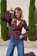 Mona Burgundy Blouse