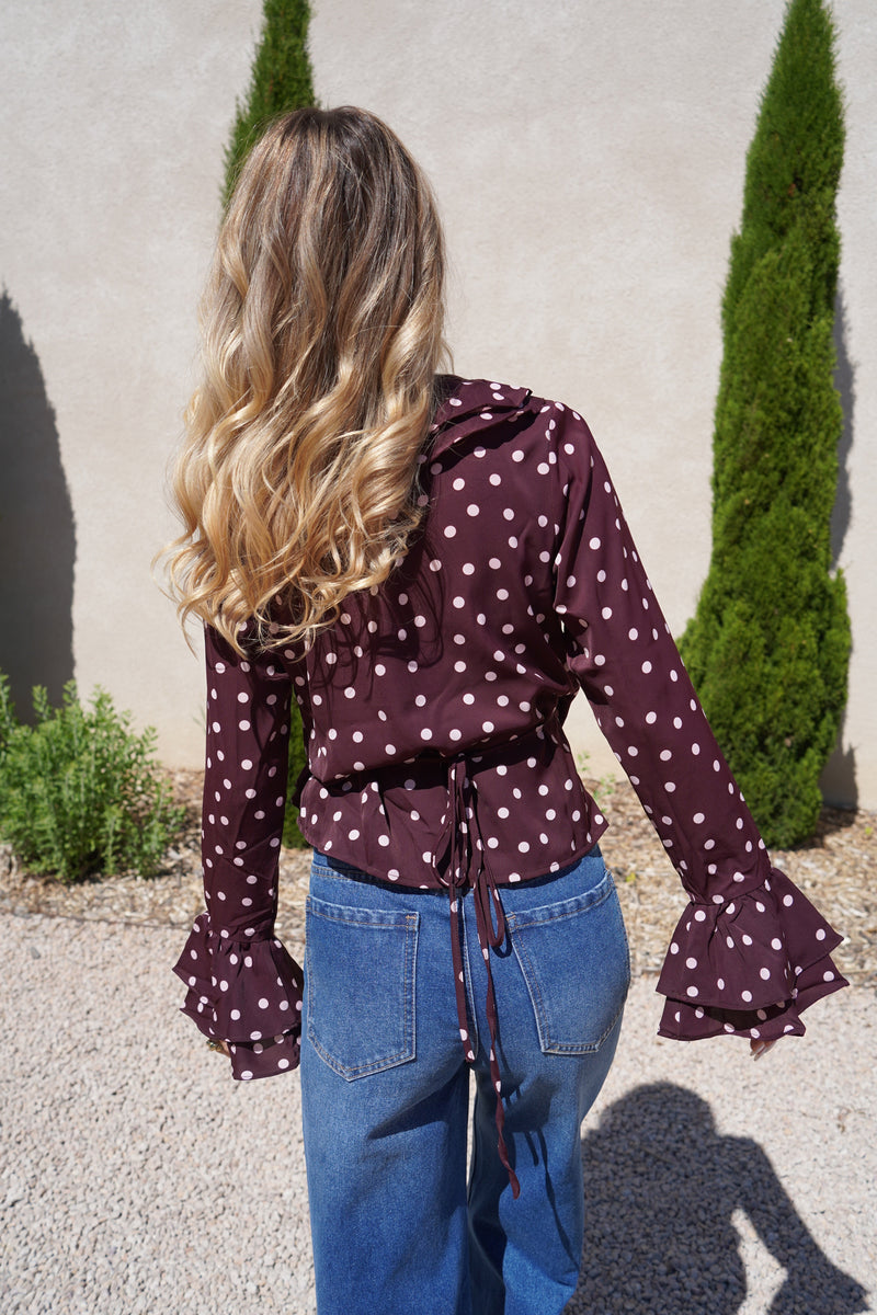 Mona Burgundy Blouse