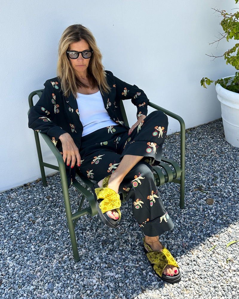 Sandalias Cruzadas Bloom Verde Lima - Lachoix