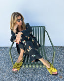 Sandalias Cruzadas Bloom Verde Lima - Lachoix