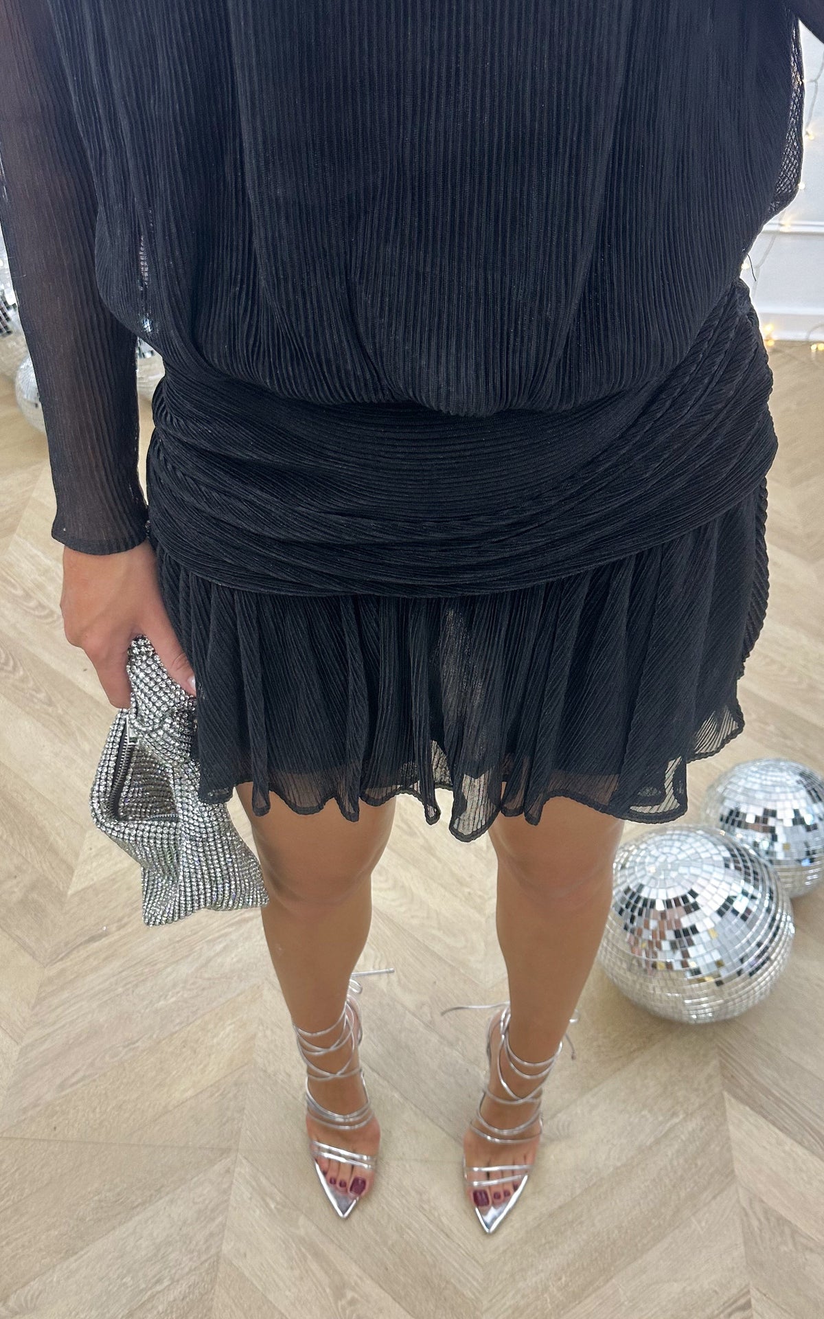 Vestido con Lentejuelas Midnight Kiss - Negro