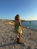 Vestido asimétrico - Lirio de agua verde