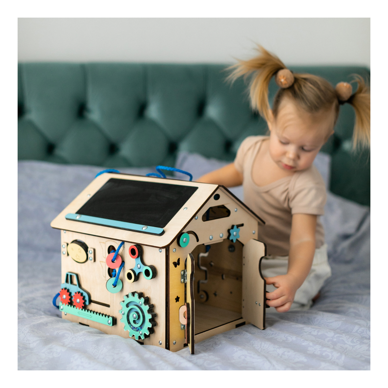 Busy Board Maisonnette Éducative En Bois – Mini