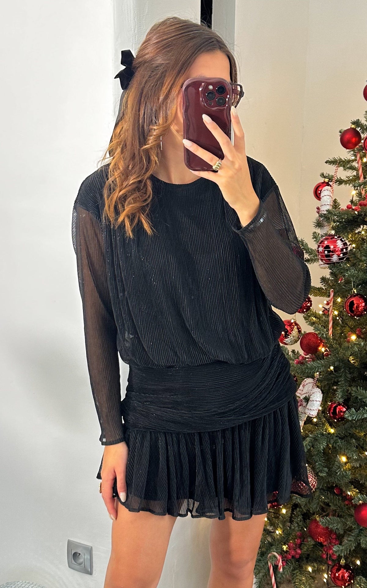Vestido con Lentejuelas Midnight Kiss - Negro