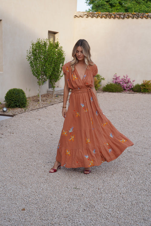 Robe Gold Bird Terracotta