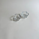 Paire De Bougeoirs En Verre Vintage