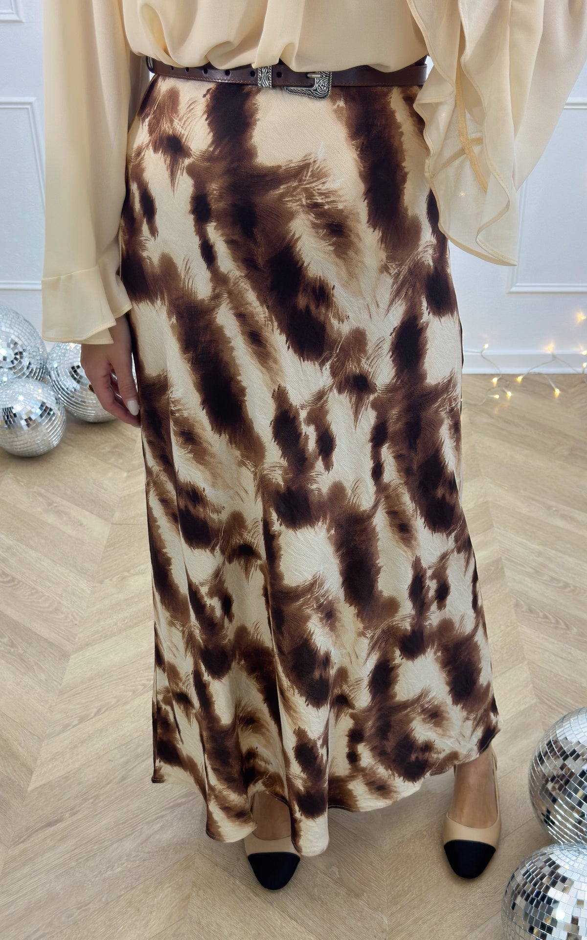 Gonna Lysandrella - Beige E Marrone