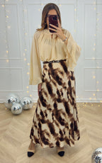 Gonna Lysandrella - Beige E Marrone