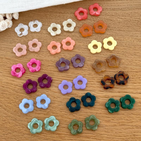 Flowers "Flora" acetate-Earrings-instants-plaisirs-White-Instants Plaisirs | Jewelry