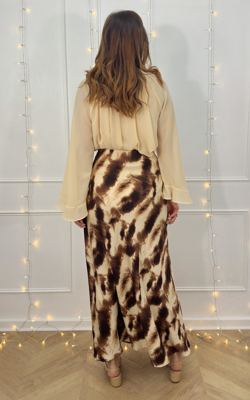 Gonna Lysandrella - Beige E Marrone