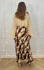 Gonna Lysandrella - Beige E Marrone