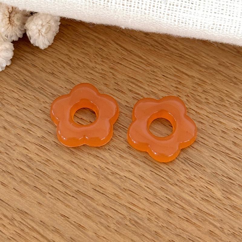 Fleurs "Flora" acétate-Boucles d'oreilles-instants-plaisirs-Orange-Instants Plaisirs | Bijoux