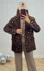 Studded Luenna Blazer - Brown