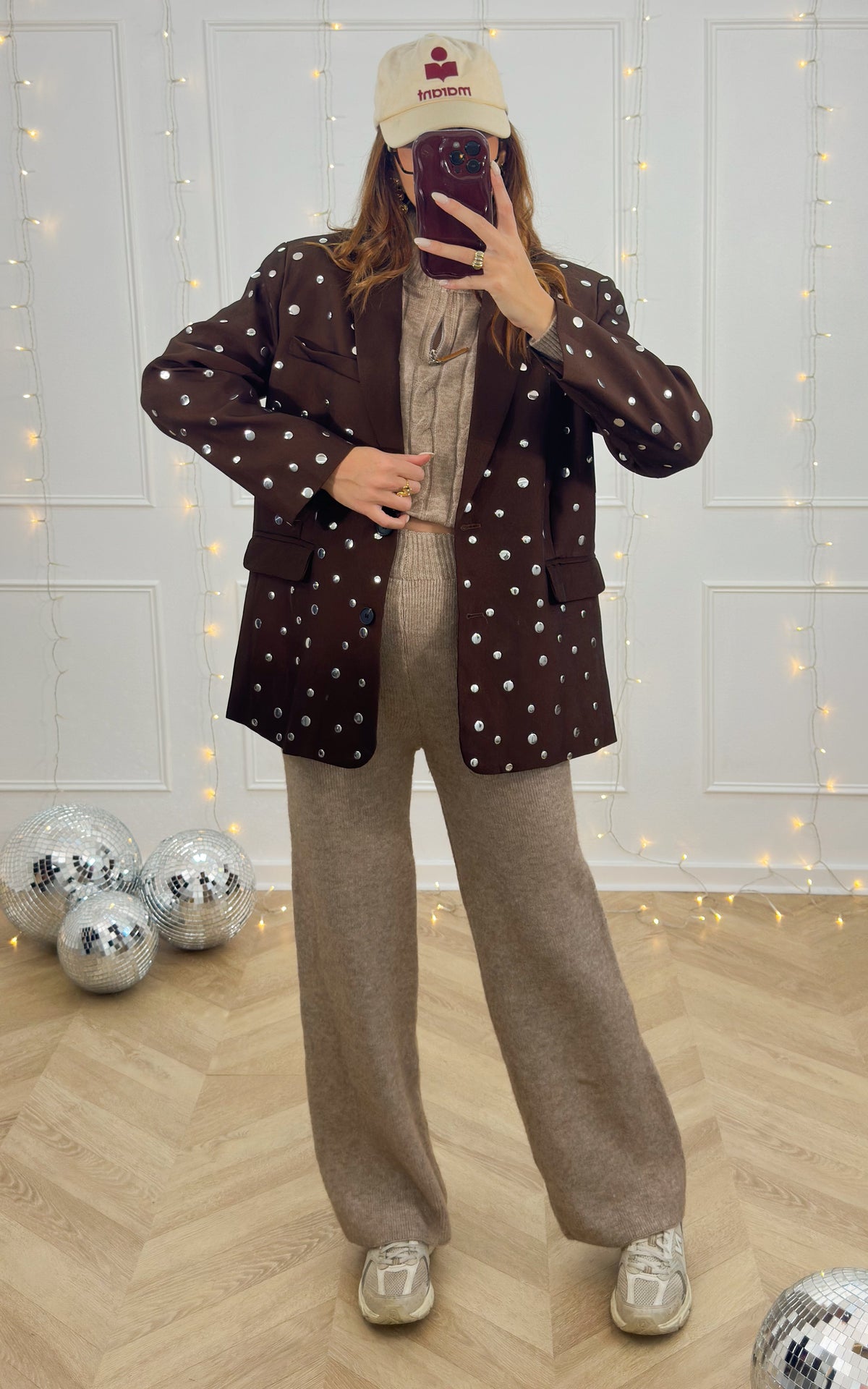 Studded Luenna Blazer - Brown