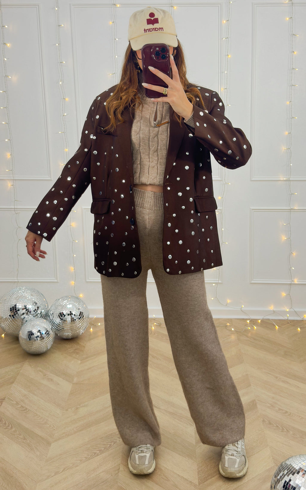 Studded Luenna Blazer - Brown
