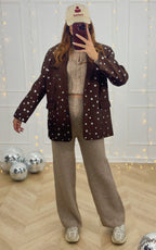Studded Luenna Blazer - Brown