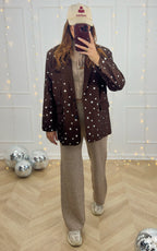 Studded Luenna Blazer - Brown
