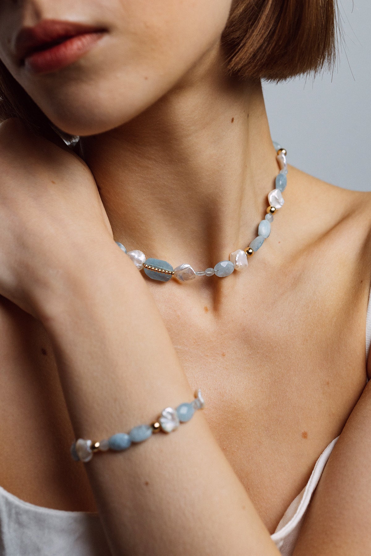 Collier Cauri - Aigue Marine