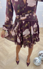 Naelina Dress - Burgundy