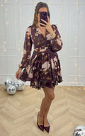 Naelina Dress - Burgundy