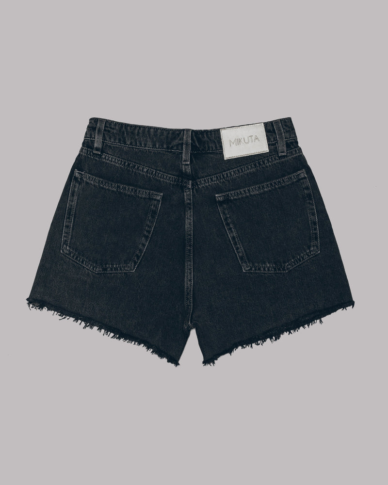 MIKUTA The Black Denim Shorts