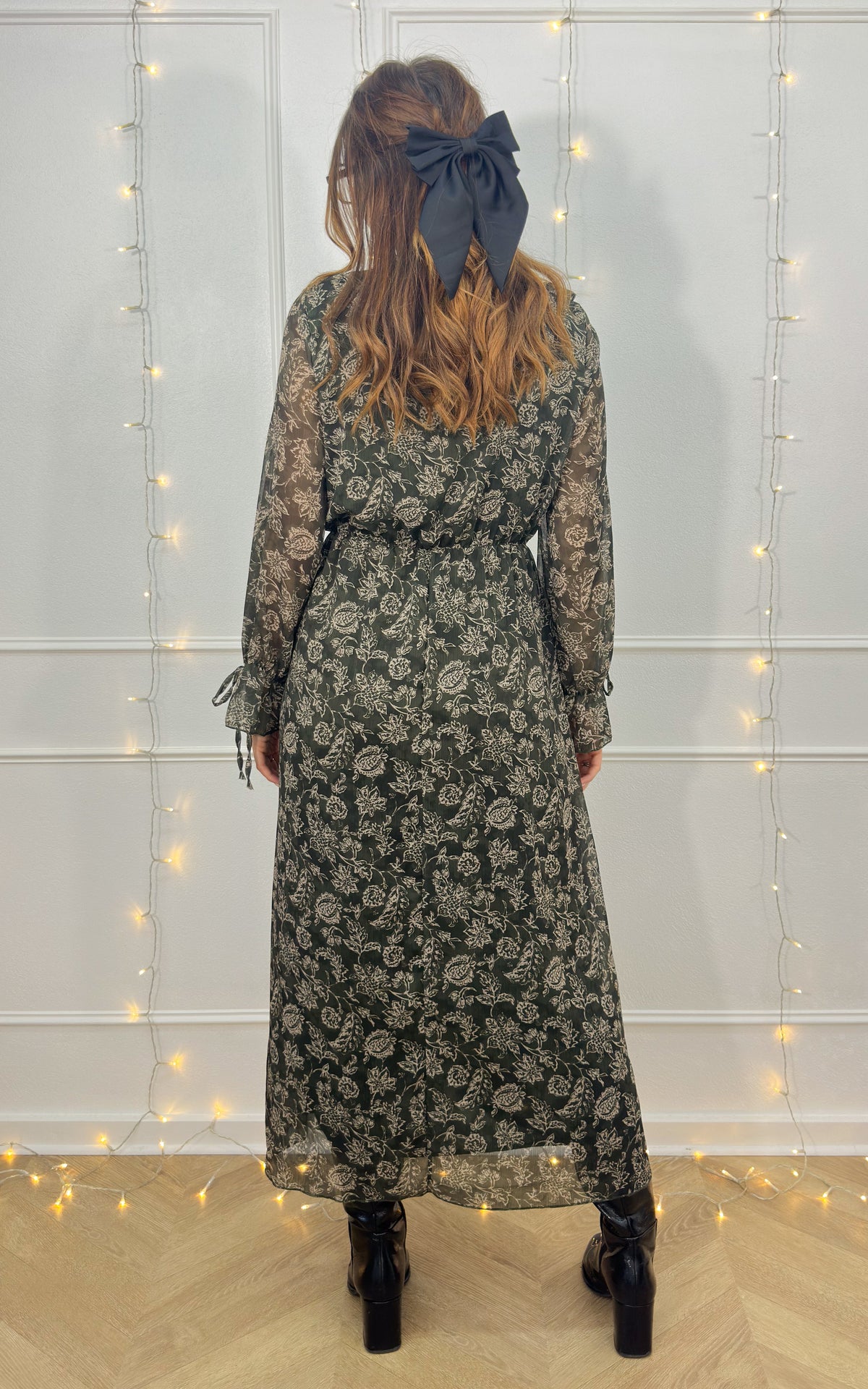 Vestido Con Estampado Floral Ceyliane - Caqui