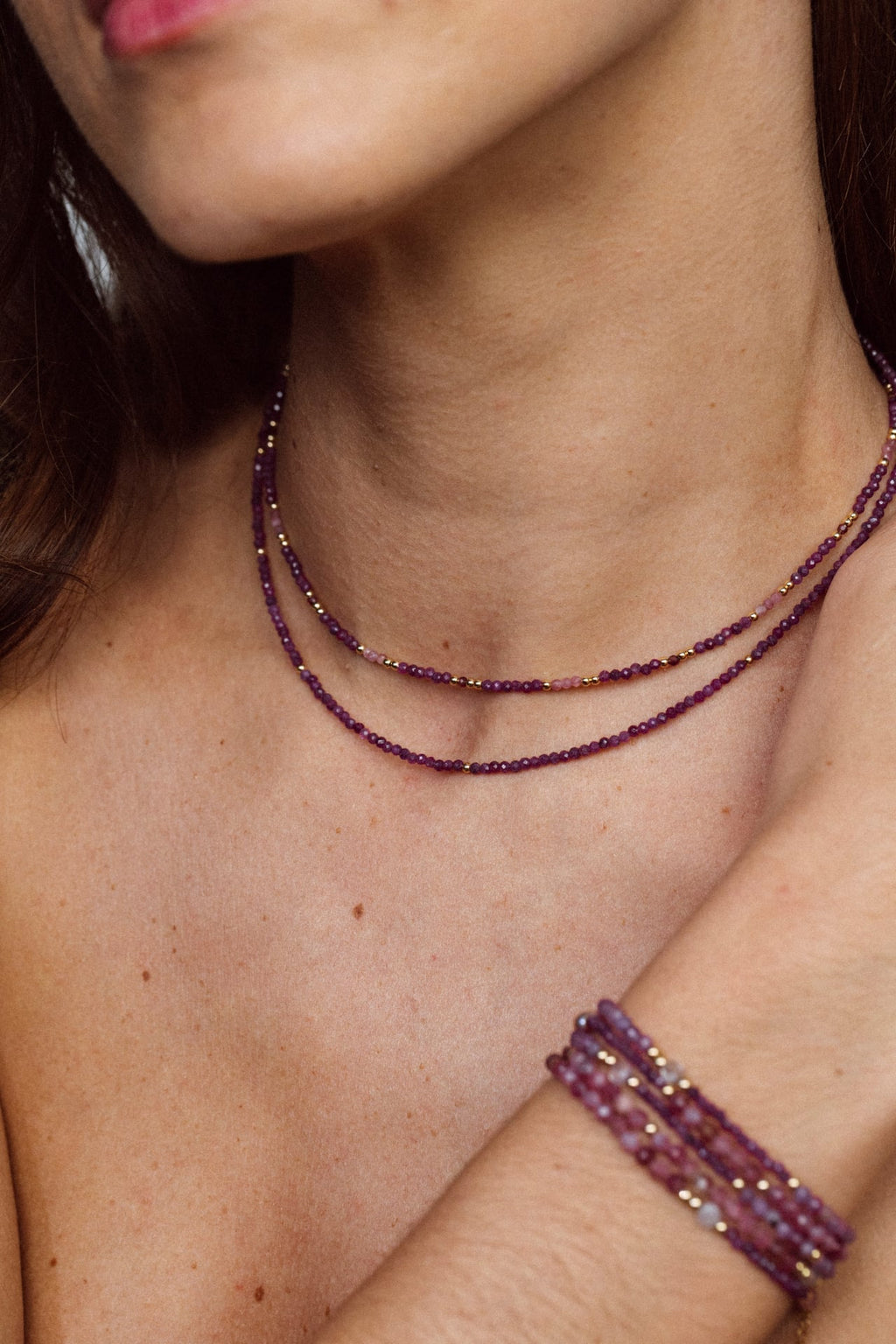 Collier Queen 40Cm - Rubis