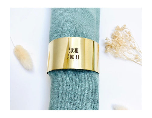 Rond De Serviette En Laiton Personnalisé