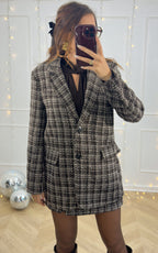 Blazer Tweed Maelisandre - Marrón Y Beis