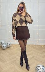 Jersey Rombos Solenea - Chocolate
