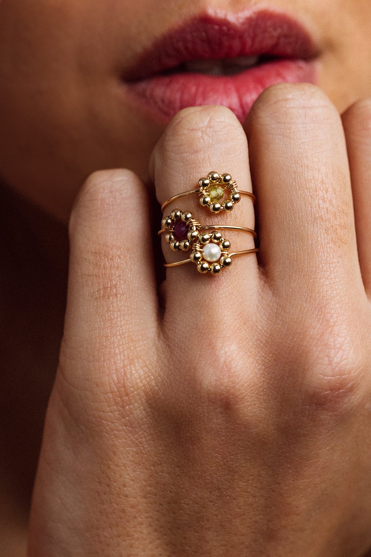 Bague Daisy - Rubis
