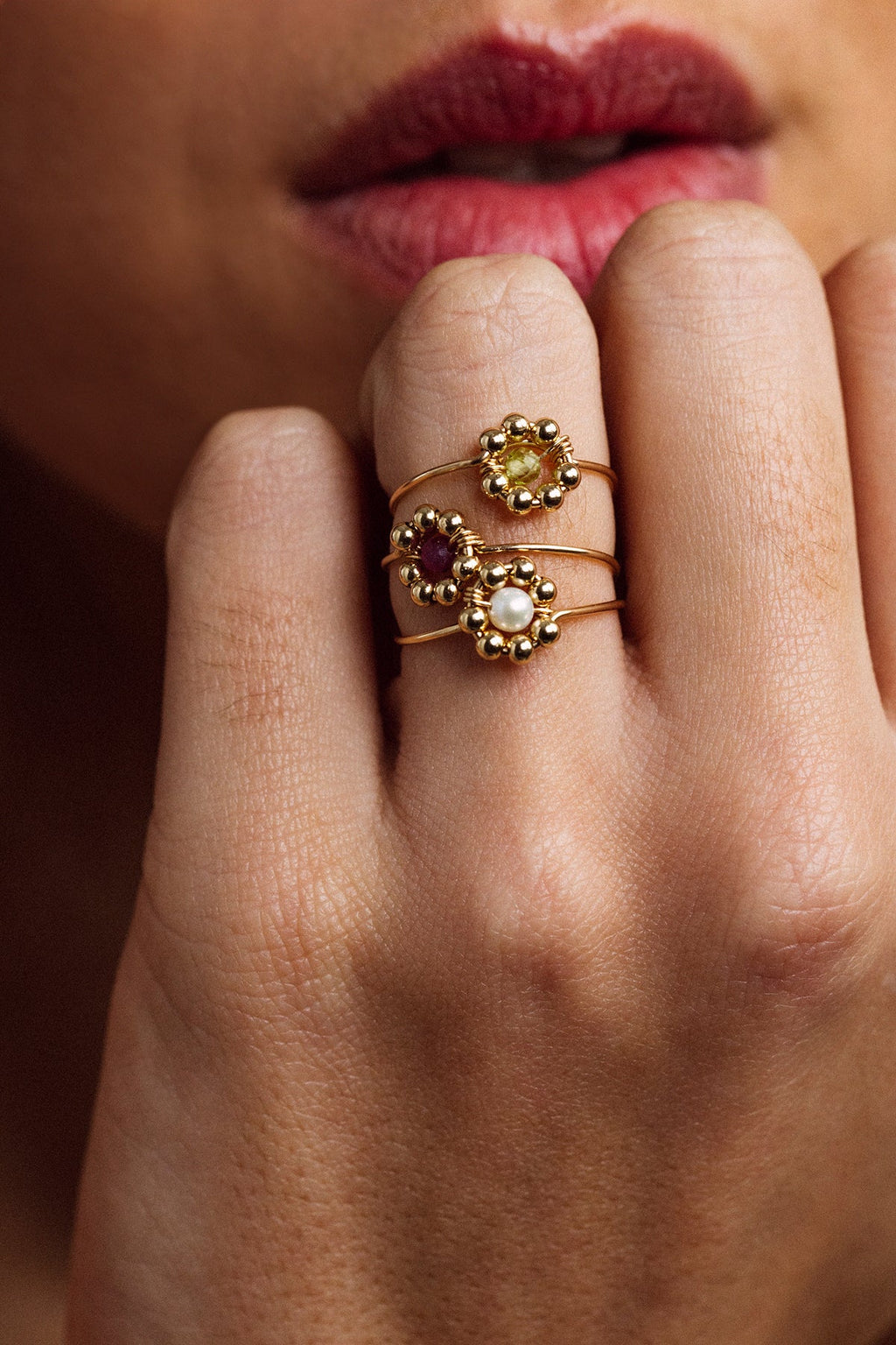 Anillo Daisy - Perla Cultivada
