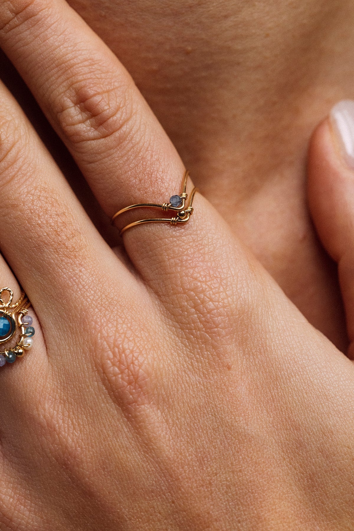 Bague Chevron - Saphir